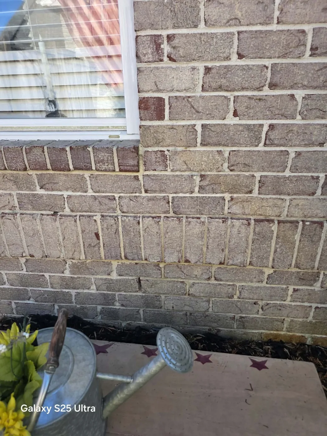 Brick after stain removal